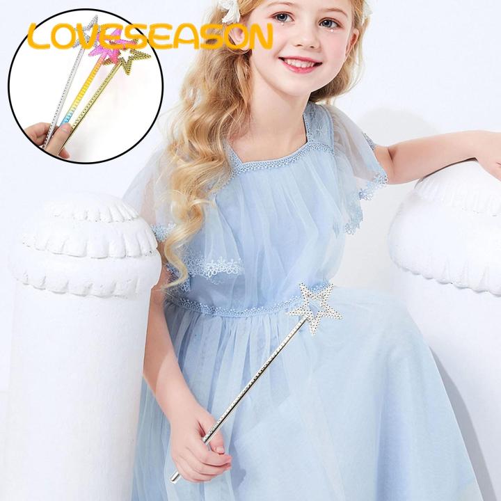 Realistic Dreamy Fairy Wand Magical Star Fairy Wands Festive Party Decor Props for Enchanting Celebrations 5pcs Set Fairy Wand with Sparkling Effect