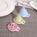 Novelty silicone folding funnel telescopic long Style funnels for household liquid dispensing Kitchen Gadgets blue. 