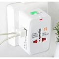 “Universal Worldwide Travel Adapter – Multi Plug Power Socket with USB Ports – International Converter”. 