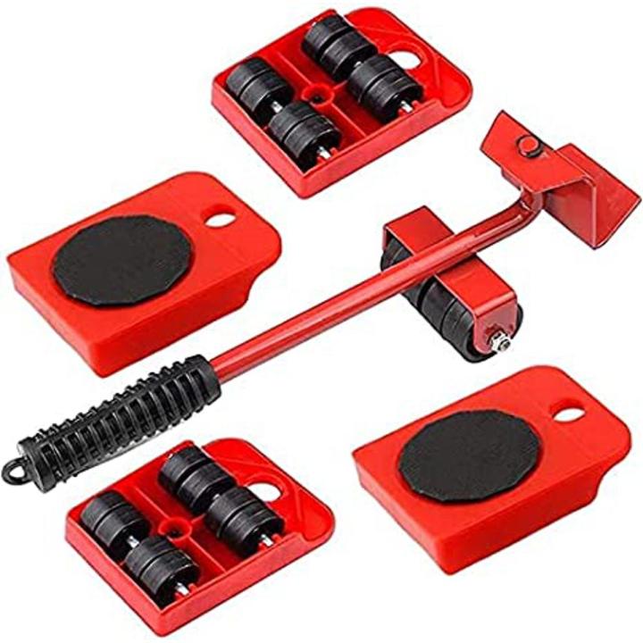Furniture Sliders Heavy Furniture Shifter Moving Wheels Kit Moving Roller Kit Mover Tool Set 1Pcs Furniture Lifter 4Pcs 360 Degree Rotatable Pads.