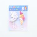 Domikee cute kawaii Japanese cartoon paper clips set office school student metal memo clip bookmark set stationery supplies 2pcs. 