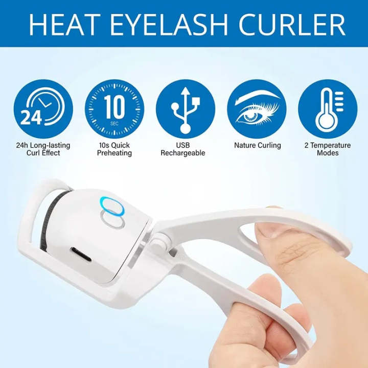 Compact and Rechargeable Mini Electric Eyelash Curler for Quick Long-Lasting Curling Ideal Tool for Women