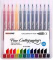 Pack Of 12 - Calligraphy pens Set - Multi Colors. 