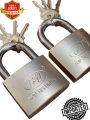 PACK OF 2 STAINLESS STEEL MADE 2.5 INCH SIZE IMPORTED CHINA LOCKS-BRASS CYLENDER CHINA LOCKS FOR HEAVY DUTY USE-STAINLESS STEEL LOCKS WITH  KEYS-BEST QUALITY CHINA LOCKS. 