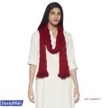 Maroon Crushed Cotton Dupatta Crush Dupatta Beaded Border Free Size Solid Crushed Dupatta Crush Crepe Chiffon Pearls Summer Dupatta for Girls - New Fashion - All Colors Available Mesori Crush Dupatta For Women - Golden Party Wear. 