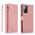 Applicable A72 Skin-Sensitive Zipper Protective Sleeve A32 Zipper Nine Card Multi-Function Mobile Phone Leather Case. 