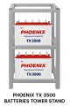 Heavy Duty TX 3500 Tubular Battery Stand with Wheels – Metal Rack for 4 Batteries | Inverter & UPS Compatible. 