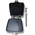 Grill Pan Mini Non Stick Pan,Double Non stick Frypan Panini Maker Pan, Bread Presser. 