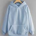 Sky Blue Fleece Hoodie For Women 6172021. 