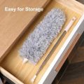 Extendable Microfiber Duster with Extra-Long 100 inches Flexible Pole - Reusable & Washable Dust Removal Brush for Ceiling Fans, High Ceiling, Blinds, Furniture & Cars Furniture,  Dust Removal Tool Bendable Head Design Stainless Steel Pole. 