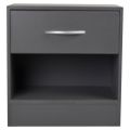 1 Drawer Compact Wooden Bedroom Bedside Cabinet Furniture Nightstand Side Table Customized. 
