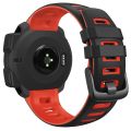 For Garmin Instinct / Instinct Esports Two-color Silicone Watch Band(Tundra White+Black). 