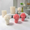 Rose Bouquet Candle Mold Silicone Valentines Day Molds Flower Bunch Soap Molds For Cake Decorating Candle Making Resin Epoxy Jewelry DIY Casting Plaster Clay Mold. 