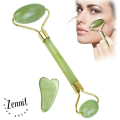 Original Jade Roller and Gua Sha Natural Stone Set Facial Beauty Tool Roller Stone for Anti Aging Massager for Face, Eyes and Neck Muscle Relaxing and Relieve Fine Lines and Wrinkles Face Lift Skin Care Beauty Tools.. 