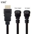 【All Of Me】Up & Down 90 Micro HD To Male HDTV HDMI-compatible Cable For Cell Phone & Tablet & Camera. 