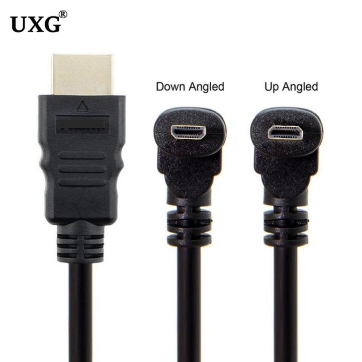 【All Of Me】Up & Down 90 Micro HD To Male HDTV HDMI-compatible Cable For Cell Phone & Tablet & Camera