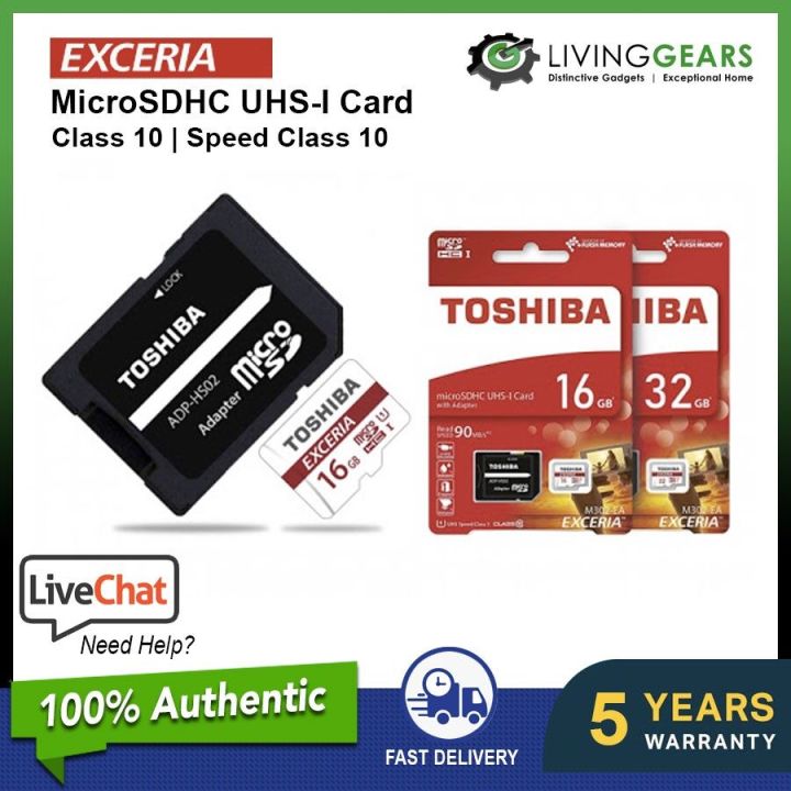🔥FREE Shipping+COD🔥KIOXIA Toshiba Exceria M302 Micro SDCard With Adapter Class 10 Memory Card for Smartphone HP Computer Laptop PC (32GB)