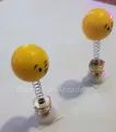 Romantic Motorcycle Handle Spring Emoji Funny Yellow High Quality Material Flexible Universal Fitting Pair. 