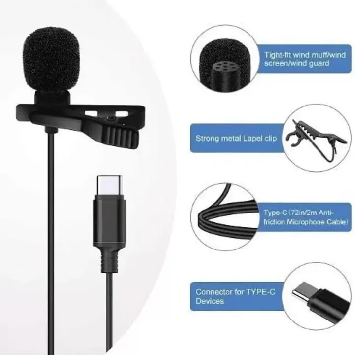 Wired%203.5mm%20Clip-on%20Lapel%20Microphone,%20Collar%20Mic%20for%20Mobile,%20Laptop,%20DSLR,%20Studio%20Recording%20-%20Image%205