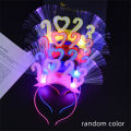 2023 Headwear 2023 Happy Fiber Day Headband Digital Hair LED Light Up Headwear Digital Headgear Flashing Headwear. 