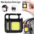 COB Keychain light Mini Small Rechargeable Flashlight 3 Light Modes Portable Pocket Light with Folding Bracket Bottle Opener and Magnet Base for Fishing, Walking and Camping | Skyhibazaar. 