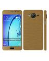 Samsung Galaxy On7 2015 Golden Brushed Metal texture Mobile Skin. 