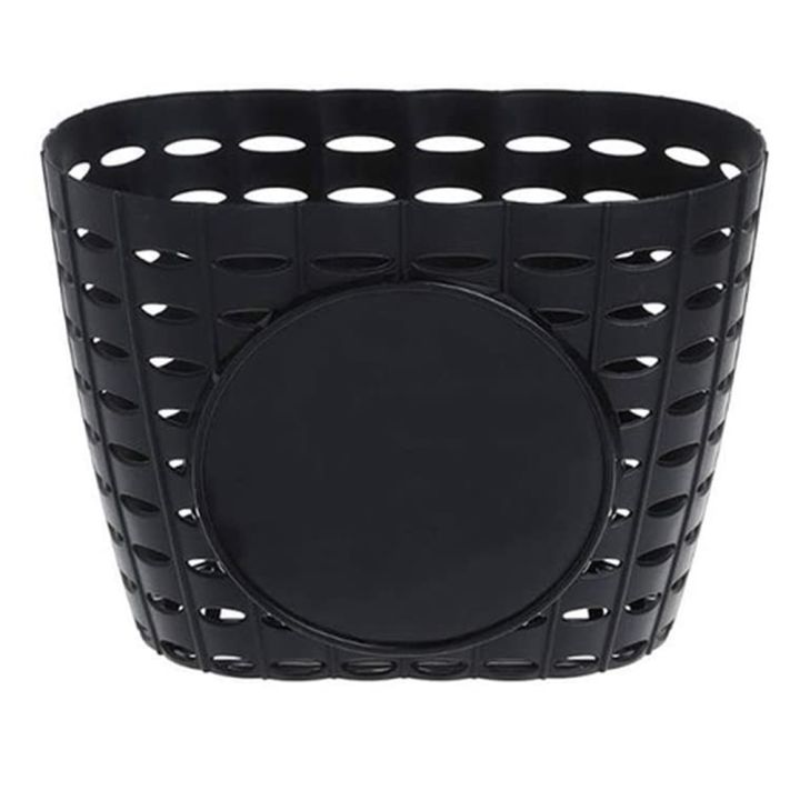 Kids Bicycle Basket, Children Plastic Front Handlebar Bike Basket for Storage, Black