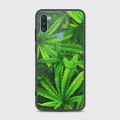 Samsung Galaxy A11 Cover - SkinLee HQ Infinity Glass Case (Soft) - Green Leaves - SKINLEE-354-1-795-486. 