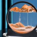 Sand Clock - Sand Scape Painting - Moving Sand Art - 3D Moving Sand Mountain Lamp With Metal Sand - Showpiece Home Decoration. 