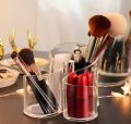 Cosmetic Makeup Organizer Transparent Acrylic Lipstick Holder Display Stand Nail Polish Eyebrow Pencil Storage Box Toothbrush Holder Stationary Holder. 