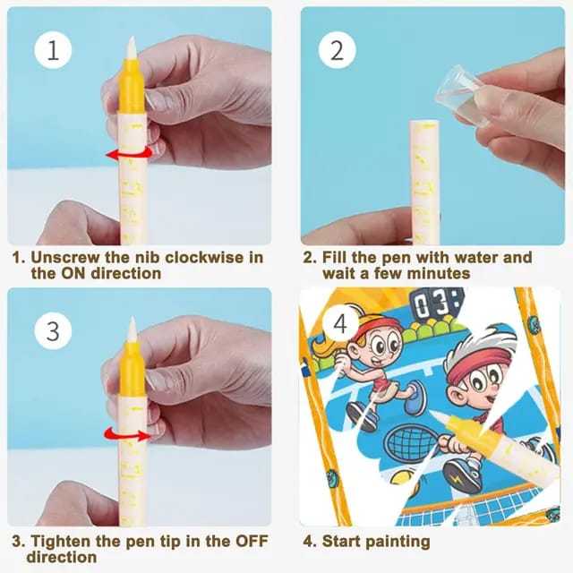 BANBAN%206%20Pack%20Magic%20Water%20Coloring%20Book,%20Magic%20Painting%20Books%20with%20Water%20Pen%20Mess%20Free%20Coloring%20Books%20for%20Toddler%202-4Years%20Reusable%20Coloring%20Book-Gift%20for%20Children%203+%20-%20Image%202