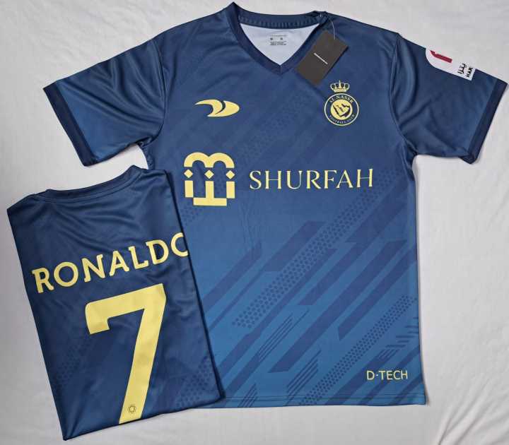 new premium quality ronaldo Alnasser CR 7 jersey for adult