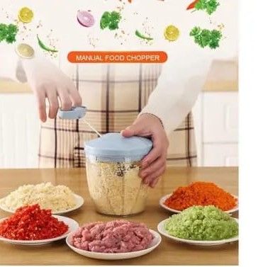 Multifunction Hand Pull Speedy Chopper Turbo Cutter Nicer Dicer Plus Vegetable Cutter/Chopper/Mincer/Mixer/Blender/Shredder to Chop Fruits Meat Onions/Nuts/Ginger/Herbs/Garlics