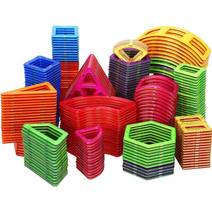8pcs Magnetic Designer Construction Set Block Model Magnet Toy Triangle Square Constructor Plastic Boys Girls Gift Rondom