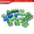 10PCS KF7.62 KF103 KF126 KF128 KF129 KF300 KF301 KF350 connector screw terminal block connector 2PIN 3PIN Green Blue. 