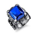 Classic Style Male Heavy Stainless Steel Big Stone Ring Designs For Men. 