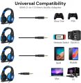 YINSAN TM-3 Gaming Headphones Headset with Mic for Smart Phone, Laptops,Mac, iPad Xbox One PS4 Switch and PC/Surround Sound, Over-Ear Stereo Bass Headphones with Noise Cancelling Mic, LED Lights, Volume Control, K20 Series PRO Black. 