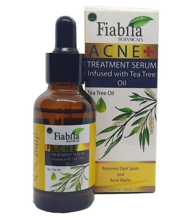Fiabila Acne Serum with Tea Tree Oil | Anti-Acne & Pimple Control Face Serum | Oily Skin Treatment – 30ml