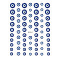 Nail Slider Eyes Patterns 3D Effects Ultra Thin Abstract Line Pattern Evil Eye Design Nail Sticker for Women. 