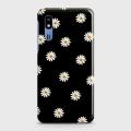 White Bloom Flowers with Black Background Case For Samsung Galaxy A2 Core. 