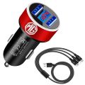 Car Charger For Cigarette Lighter Dual USB Digital Display Fast Charging For MG HS ZS MG6 MG5 EHS MG3 MG7 GT GS Hector ZX EZS. 