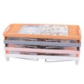 Set of 3 Stack up shelf space saver plastic racks Folding Kitchen cupboard Organizer Cabinet Shelves with steal legs foldable Stand Jar Rack Storage Support 1 Tier Kitchen Pantry cups glass Organizer. 