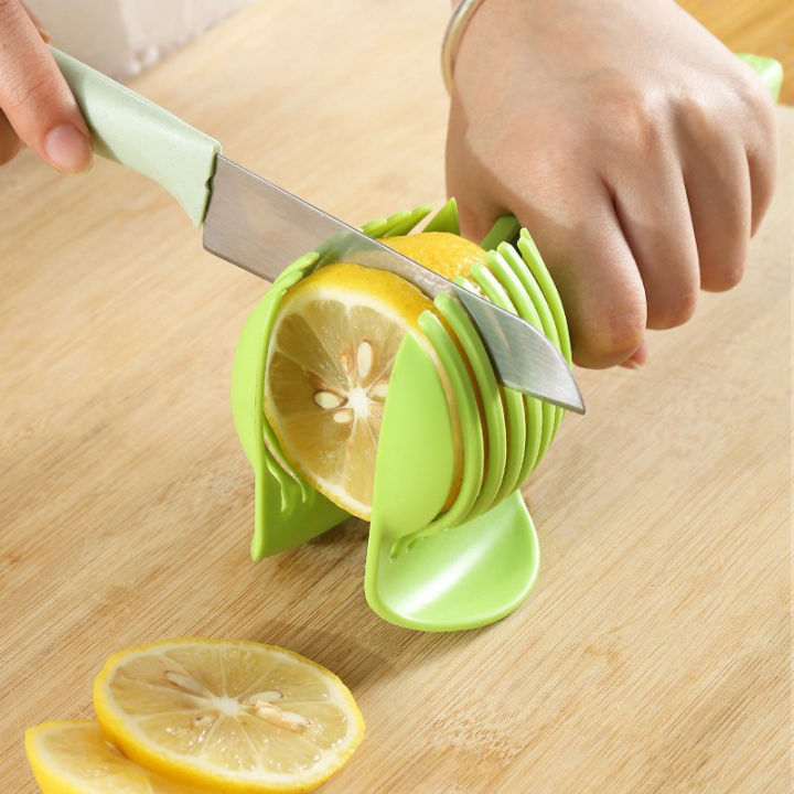 Kitchen Gadgets Handy Plastic Onion Rack Potato Tomato Slicer Vegetable Fruit Cutter Safe Cooking Tools Accessories JINBING