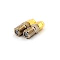 F Female Jack to SMA Male Plug Straight RF Coax Coaxial Connector Adapter. 