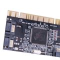 4 Ports PCI SATA Controller Card with Two Sata Cables,for Desktop PC. 