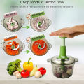 9 in 1 Manual Hand Chopper 2000 ML - Food Processor with 3 Blades - Vegetable Cutter - Hand Crank Chopper for Kitchen - Multi-Functional Salad Maker - Portable Easy to Clean Kitchen Gadget". 