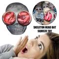 Halloween Skull Stress Ball Halloween Mochi Squishy Toys Skeleton Head Bat Squeeze Balls Halloween Skull Goodie Bag Filler Party. 