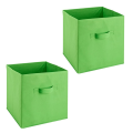 Pack of 2 Foldable Storage Cubes Organizer Basket Bin Storage Boxes Storage Container with Handles for Toy Storage Box. 