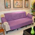 Cotton Quilted Sofa Covers (Purple). 