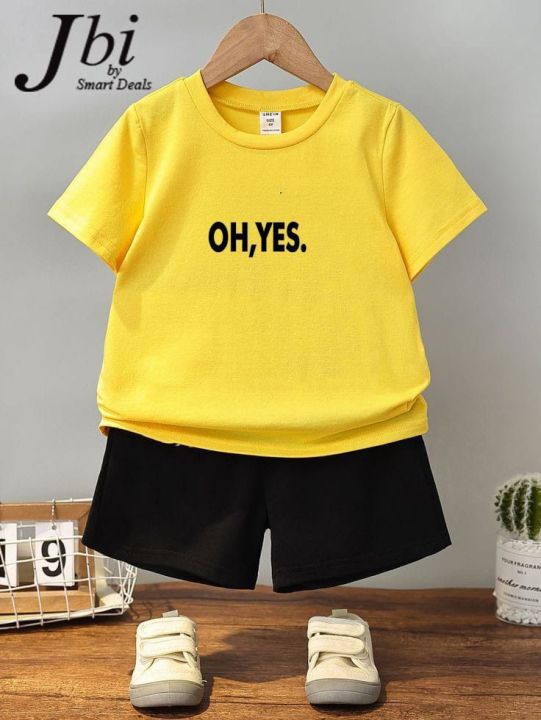 Kids Baby Boys Girl Cartoon Outfits T Shirt Shorts Clothes Set for Summer